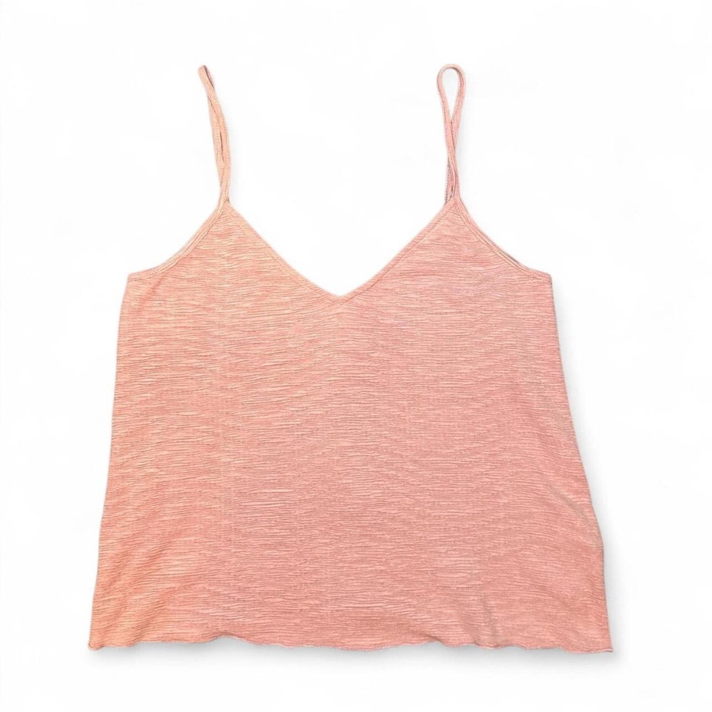 NWT MINKPINK M|PC Women’s Minimal Textured Suede Pastel Pink Cami Top — SMALL